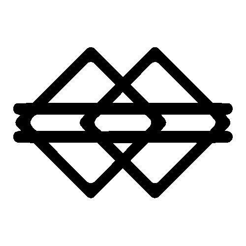 Symbol für Contra Dance, 2 Quadrate mit 2 Linien Symbol für Contra Dance, 2 Quadrate mit 2 Linien
